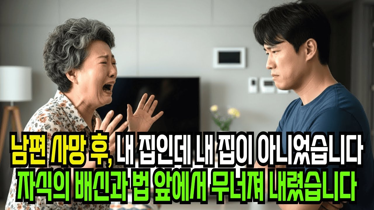 남편 사망 후 내 집에서 쫓났습니다 자식의 배신과 법 앞에서 무너져 내렸습니다/사연라디오/감동실화/오디오북/노후사연/실화사연