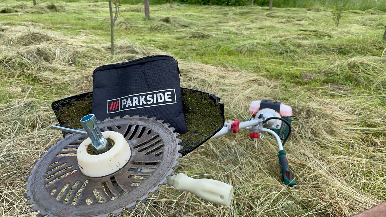 Prima pornire + proba de taiere motocoasa Parkside PBS 2 C3