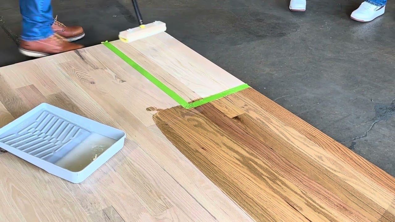 Bona red out  easy way to remove the red tone over red oak #flooringcompany #flooringproducts