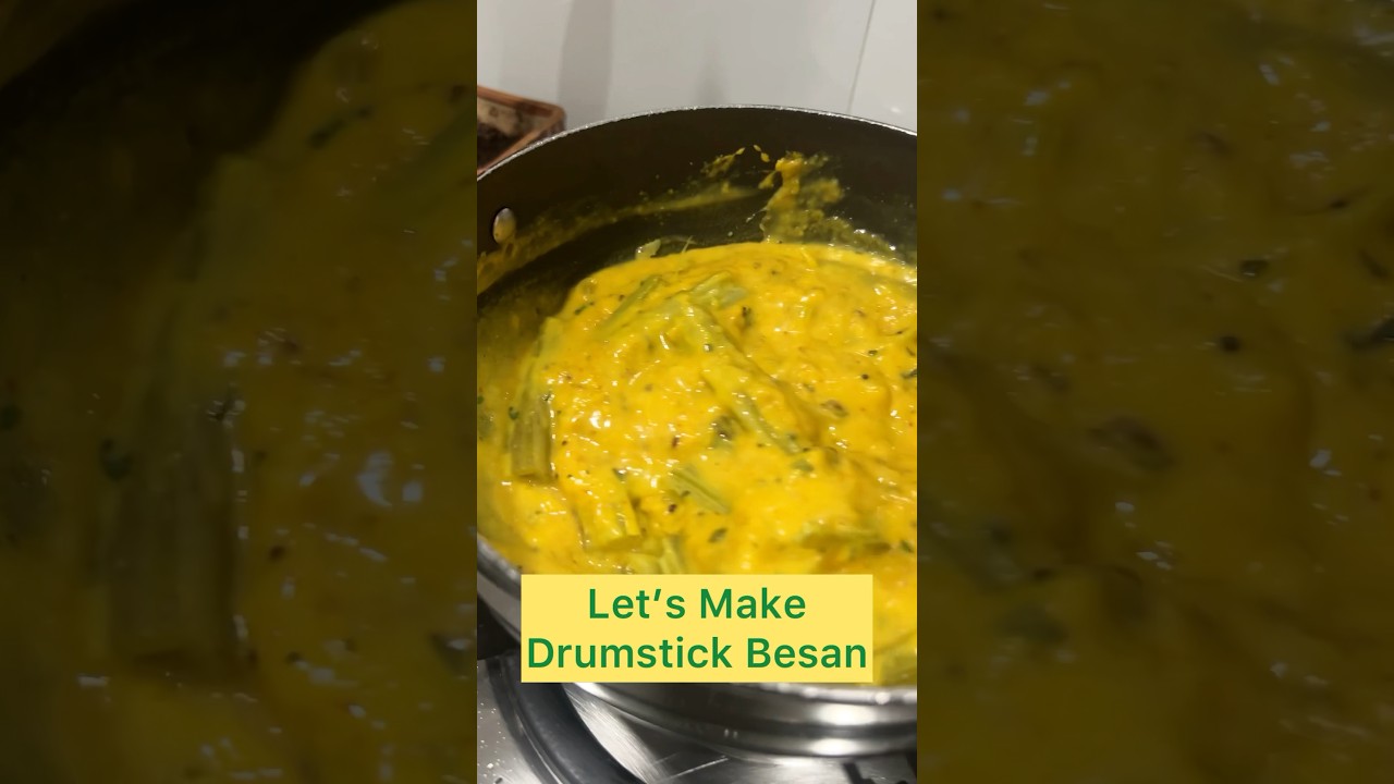 Drumstick besan very easy and quick gujarati recipe must try #shorts #short #youtubeshorts #recipes