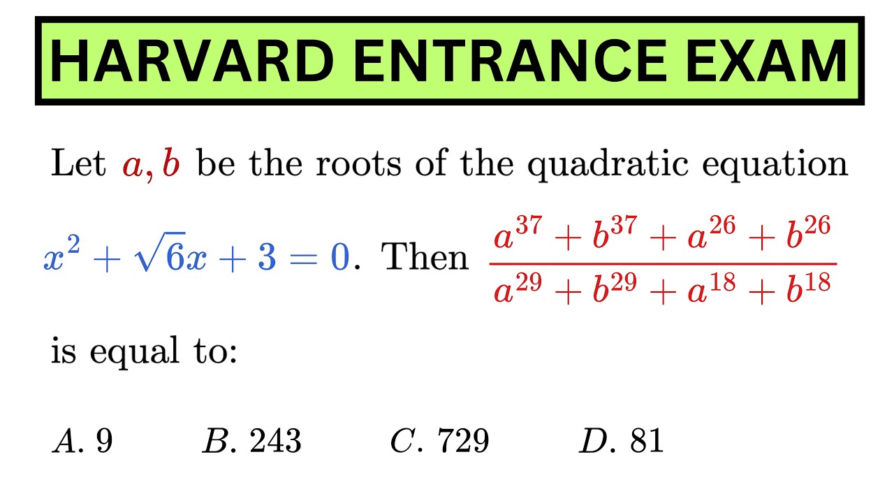 Hardest Quadratic Equation Ever!!