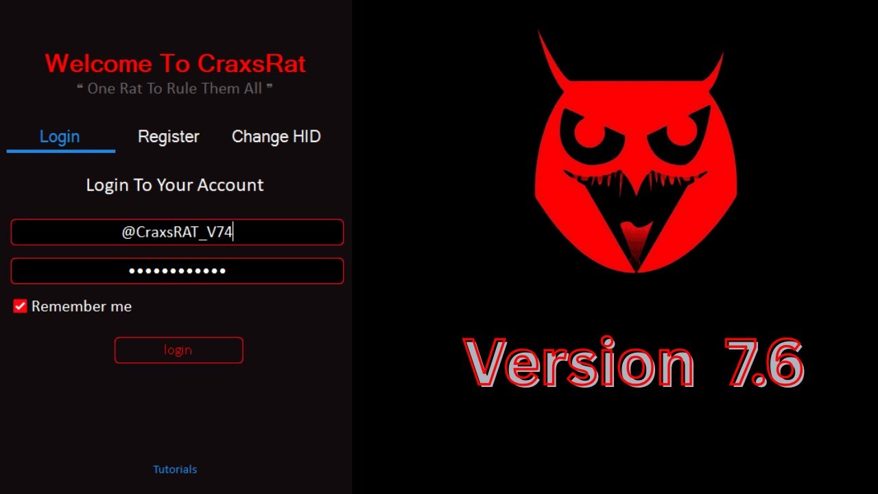 CraxsRat 7.6 CraxsRAT version 7.6 craxs rat V7.6