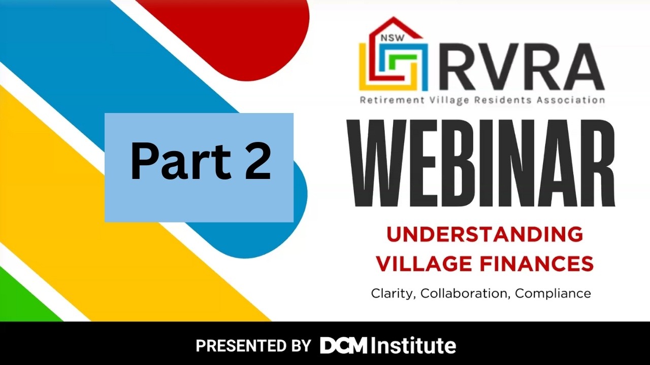 RVRA Webinar Understanding Village Finances Part 2