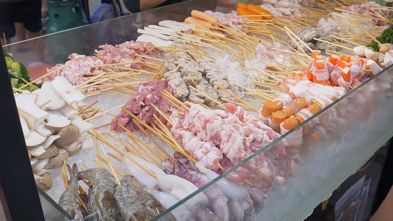Острое барбекю | Уличная еда Тайланда