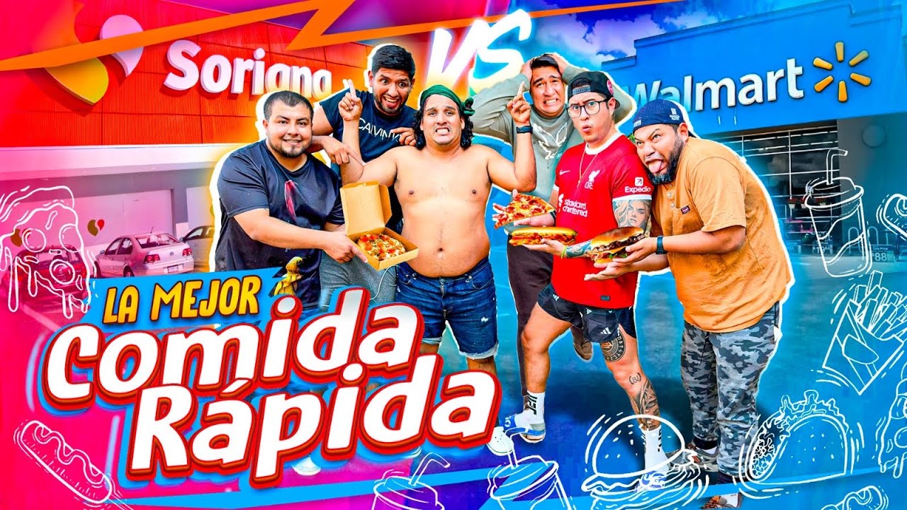 PROBANDO TODA LA COMIDA RÁPIDA DEL SÚPER MERCADO CON EL CREW | cual es la mejor ?