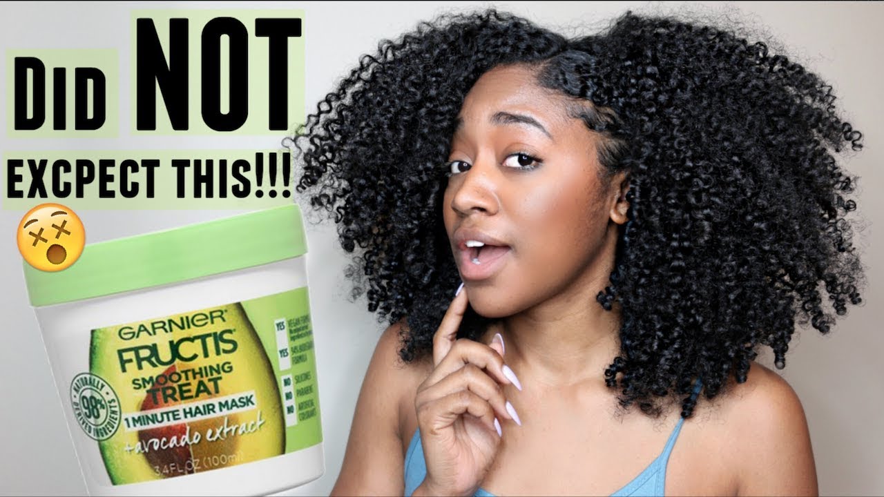 😵1 Product Wash&Go?| Garnier Fructis 1 Minute Hair Mask on Natural Hair