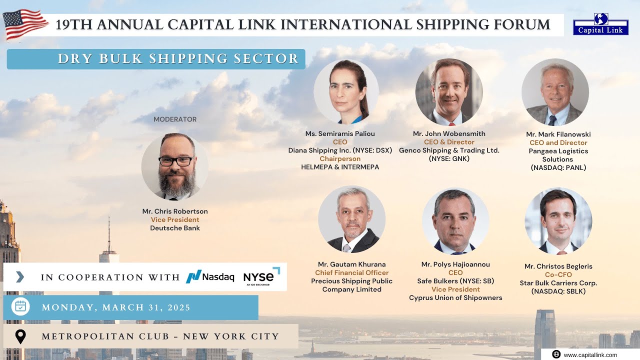 2025 19th Annual International Shipping Forum | Dry Bulk Shipping Sector