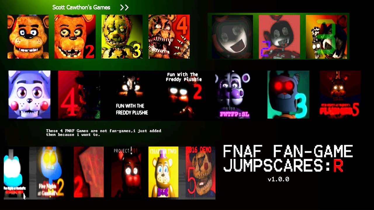FNAF FAN-GAMES JUMPSCARES Simulator