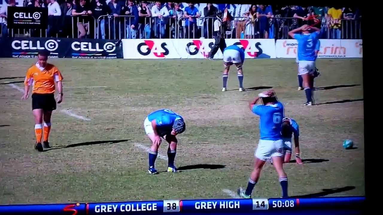 Worst Rugby injury ever - Grey College vs Grey High (NOT FOR SENSITIVE VIEWERS)