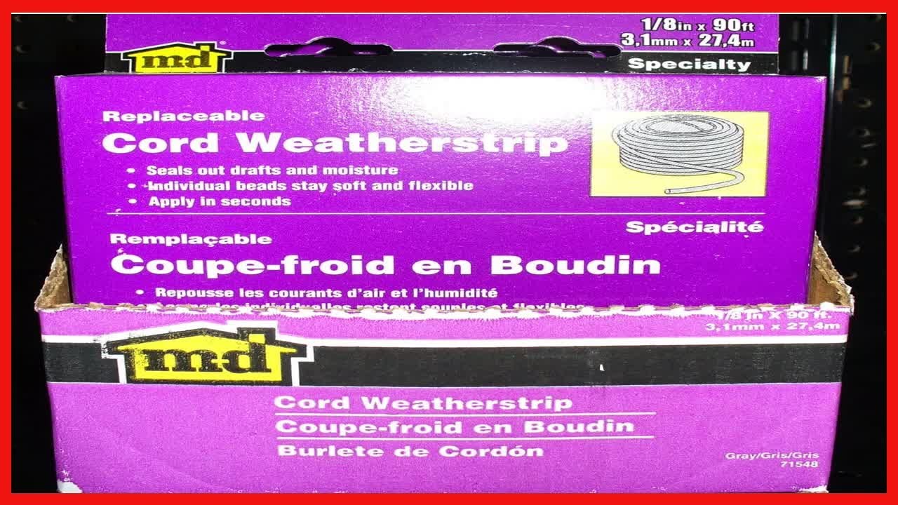 M-D Building Products 71548 M-D Replaceable Caulking Cord, 1/8 in W X 90 Ft L, Gray