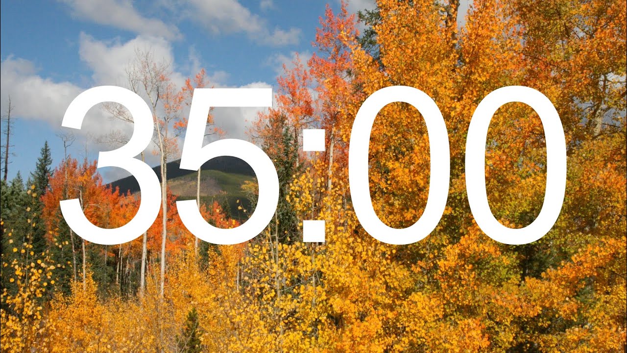 35 Minute Fall Timer with Music for Classroom (Relaxing Lofi, Calm Piano Alarm at End)
