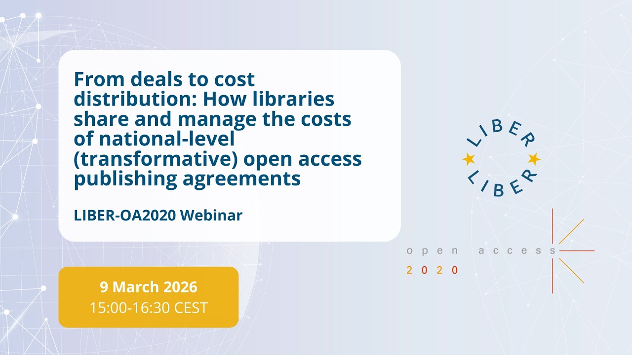 Webinar How Libraries Share & Manage the Costs of National (Transformative) OA Publishing Agreements