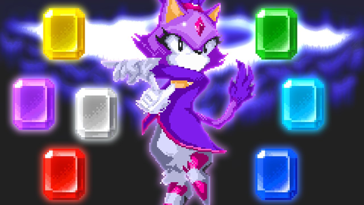Blaze The Cat in Sonic 3 AIR - Speedrun (All Sol Emeralds)