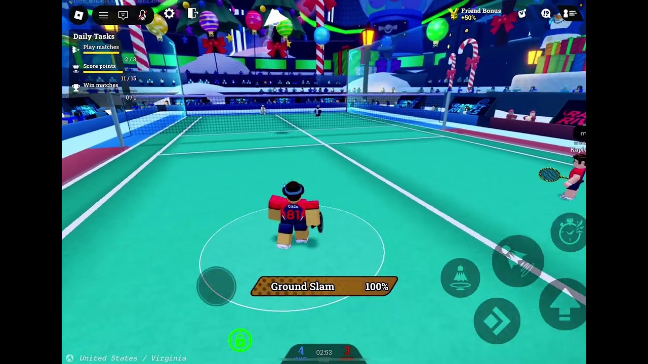 Me and kapi play racket rivals ITS HARD