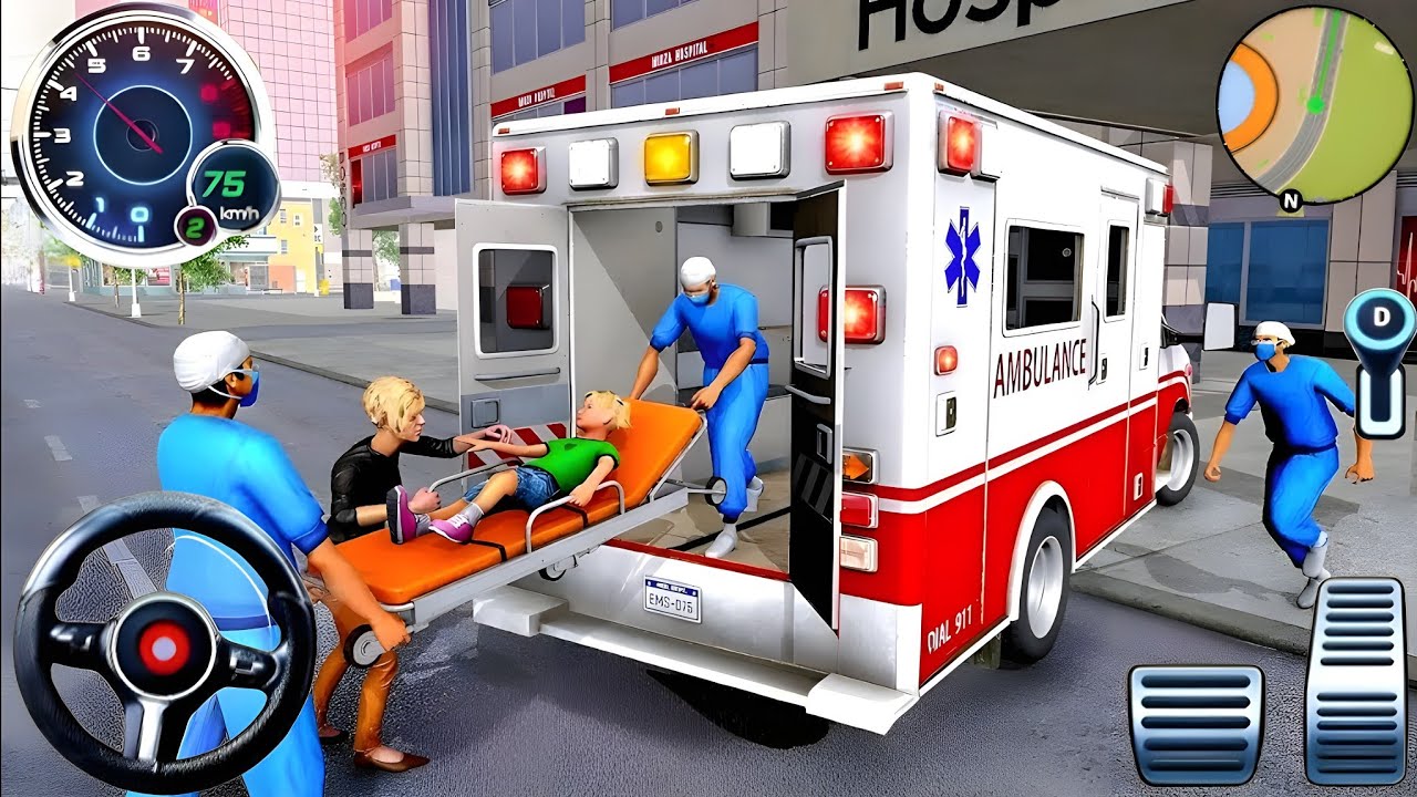 Ambulance City Rescue Simulator - 911 US Emergency Ambulance Driving 3D- Android Gameplay 