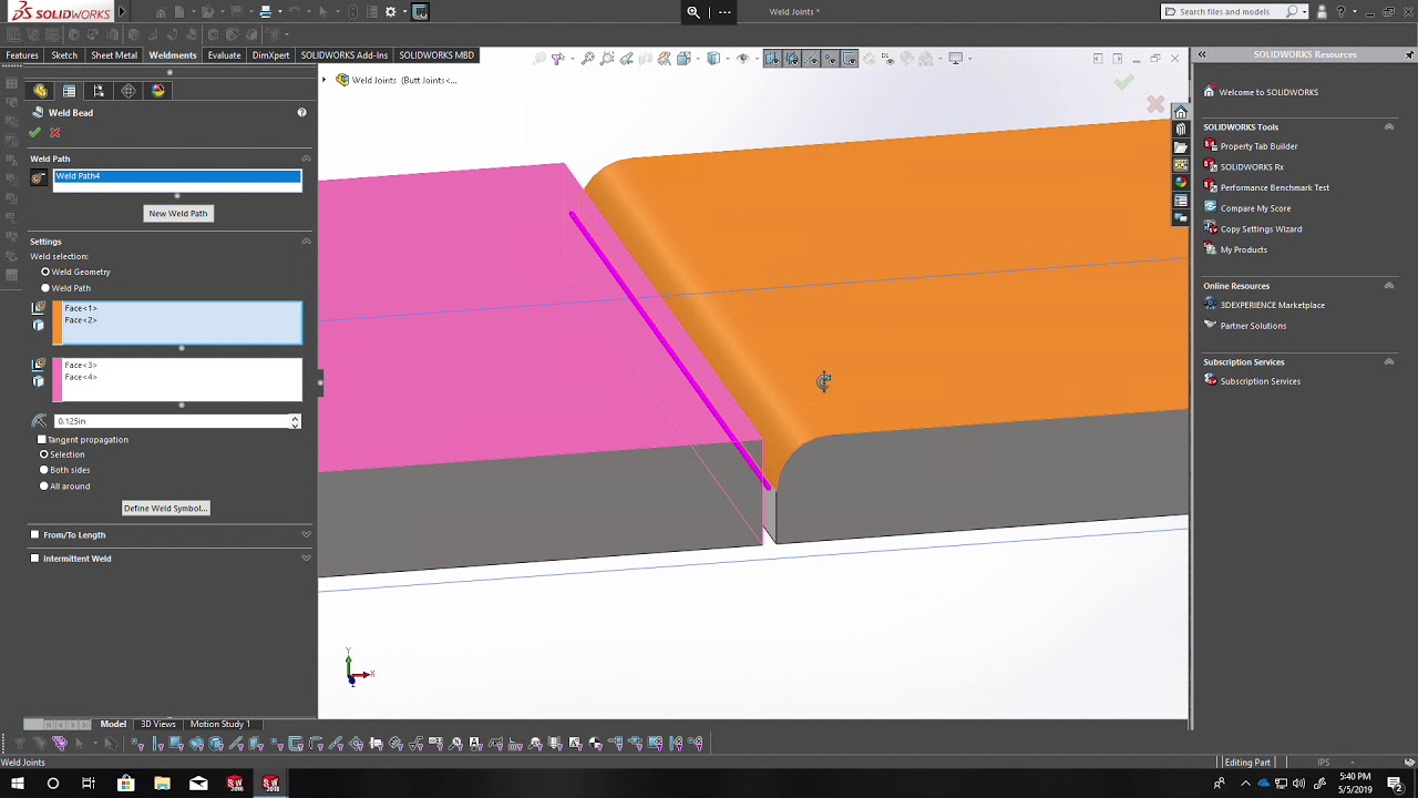 SolidWorks - Weld Symbols & Joints