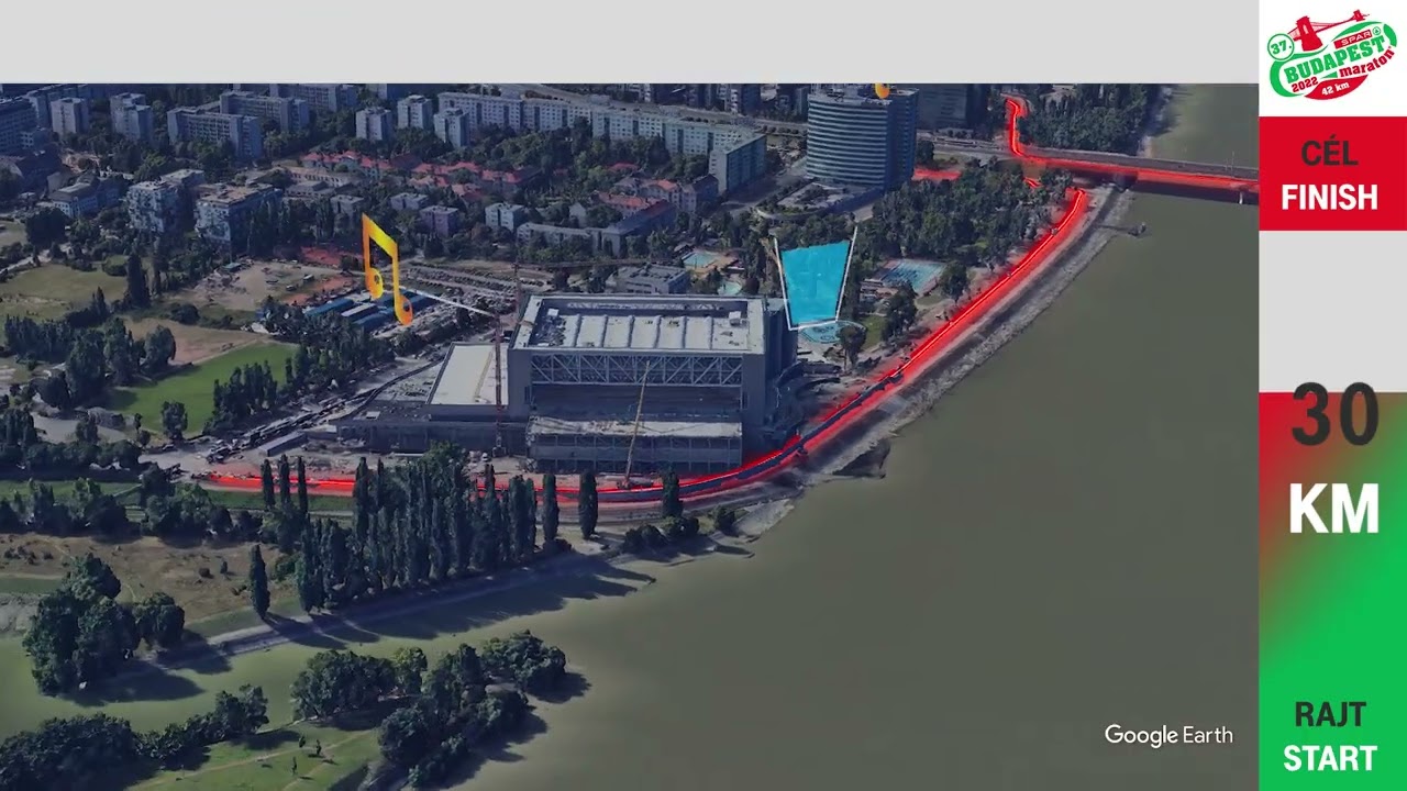37. SPAR Budapest Maraton 2022 útvonal-animáció