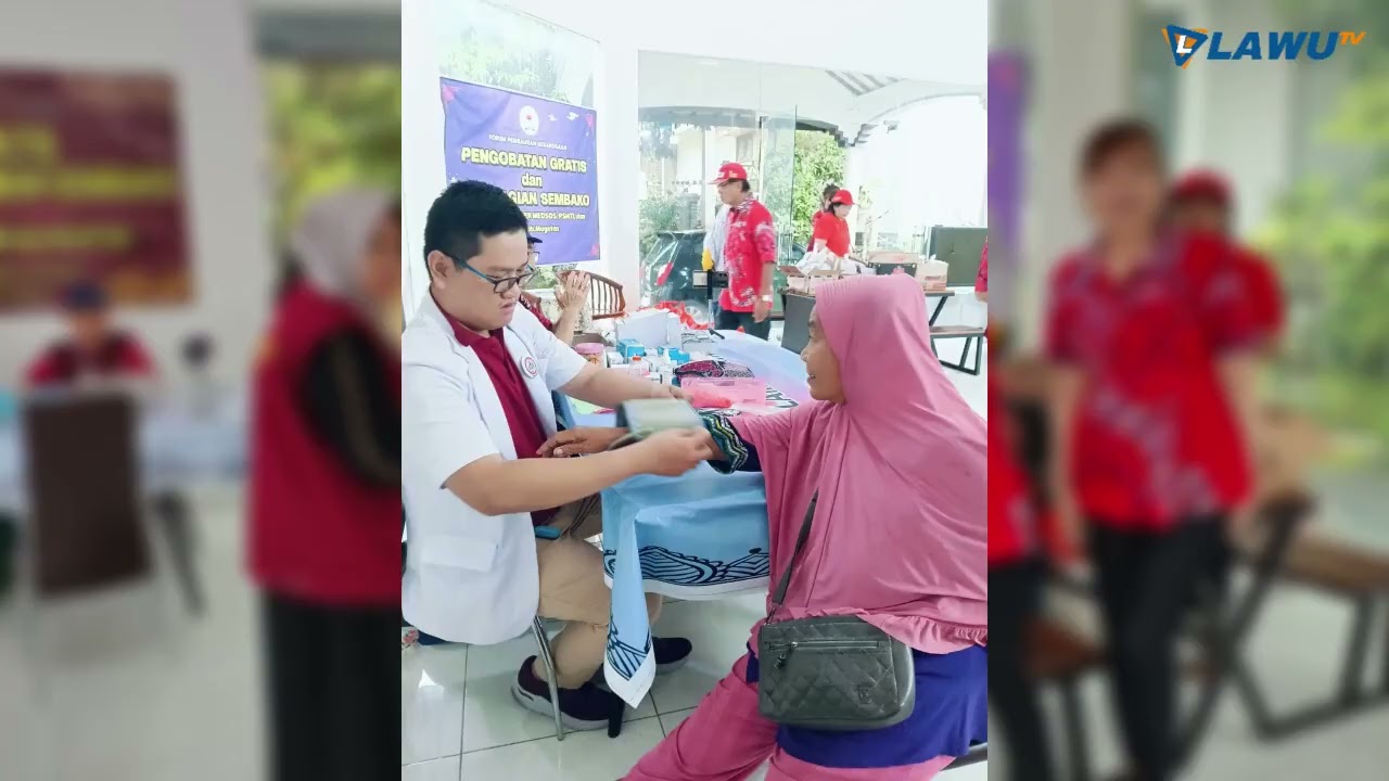 Kolaborasi PSMTI, FPK Magetan, dan Dokter Medsos, Puluhan Warga Terima Pengobatan Gratis dan Sembako