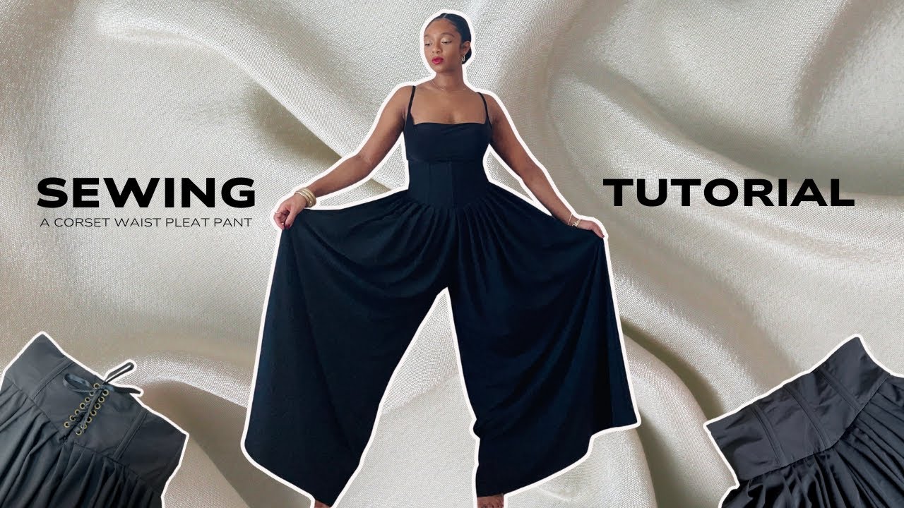 DIY High Waist Corset Pants - Sewing Tutorial + Pattern Drafting