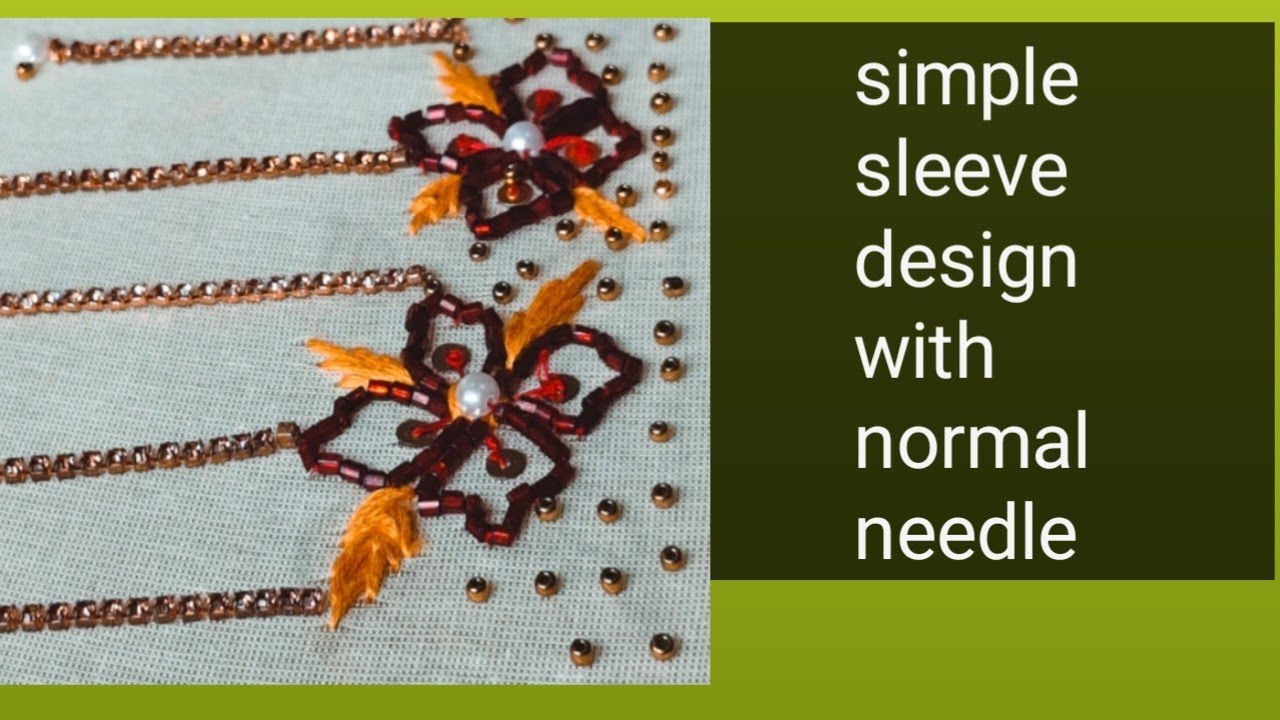 Simple hand embroidery design #embrodering 