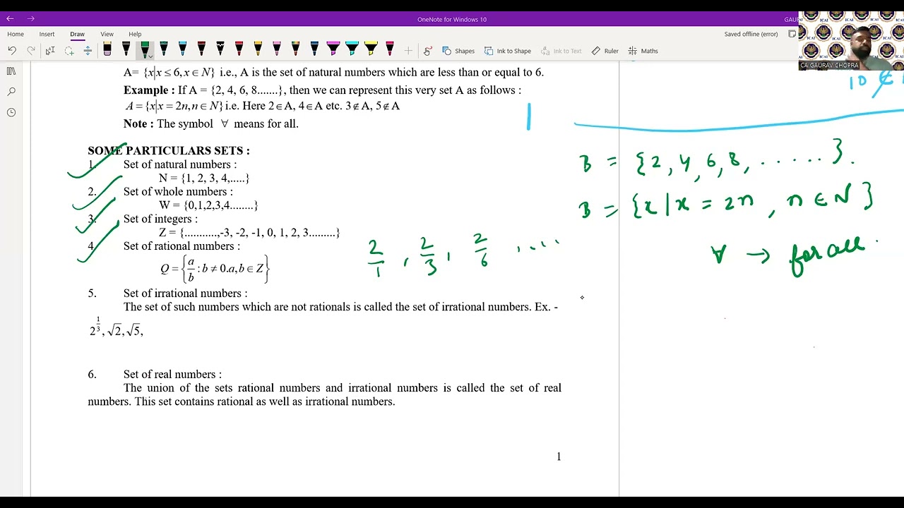 Sets - one sot revision | CA GAURAV CHOPRA