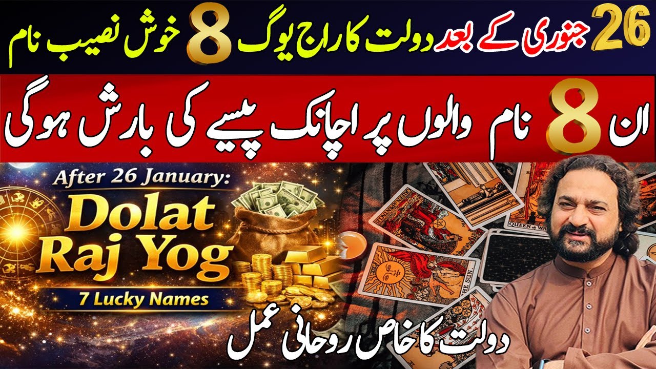 After 26 January | Dolat Raj Yog Being 8 Lucky Names | Sudden Money Gains | Dawood Gee Dawood