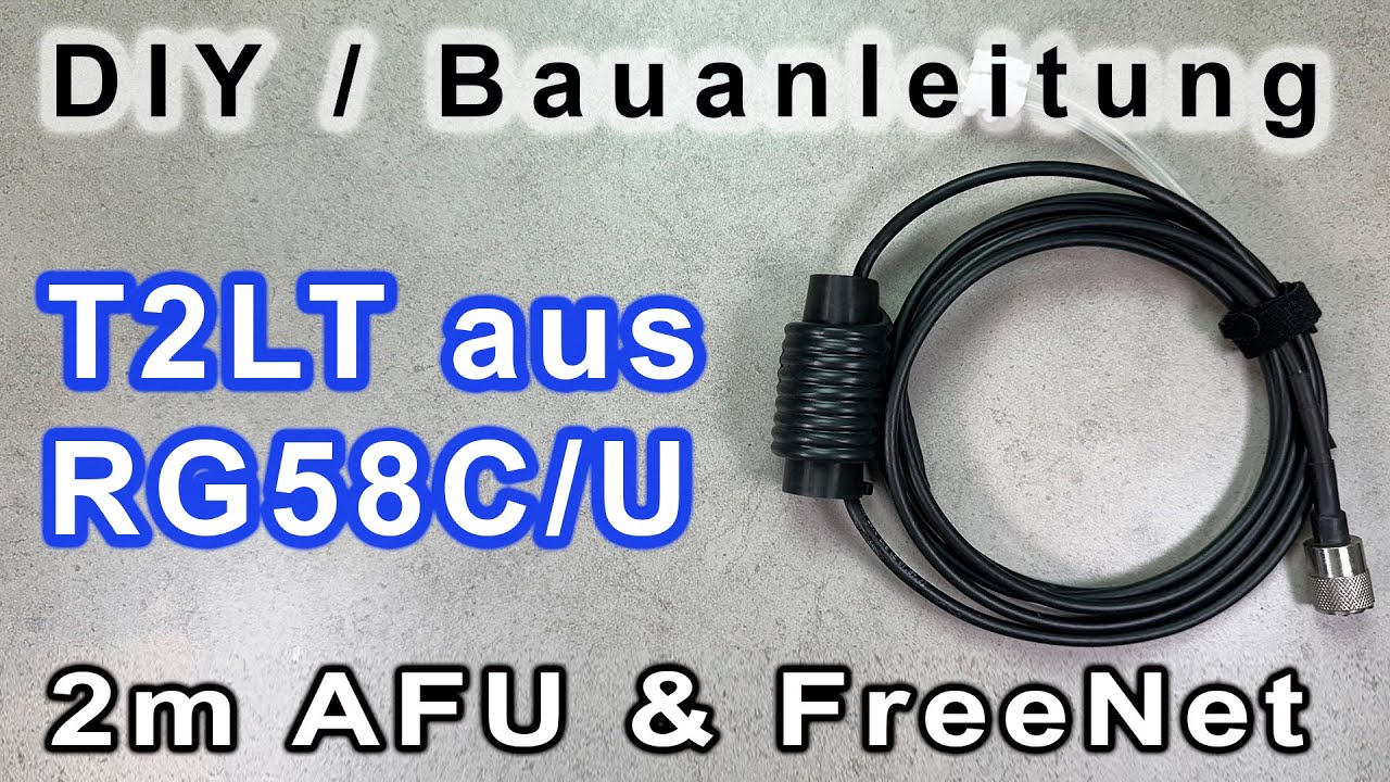DIY: T2LT Antenne für Freenet und 2m AFU-Band aus RG58 C/U 😍 #afu #hamradio #t2lt