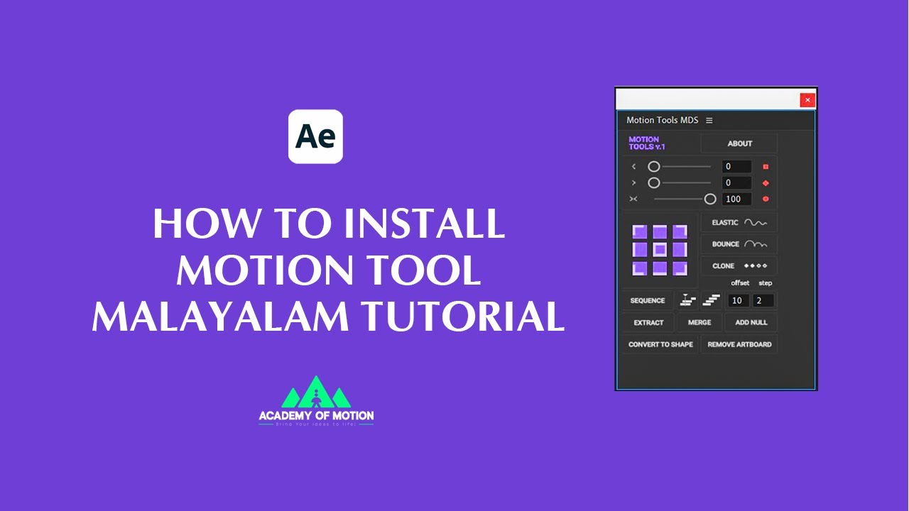 How to install Motion tools script for After Effects? #malayalamtutorial #aftereffect #motiondesign