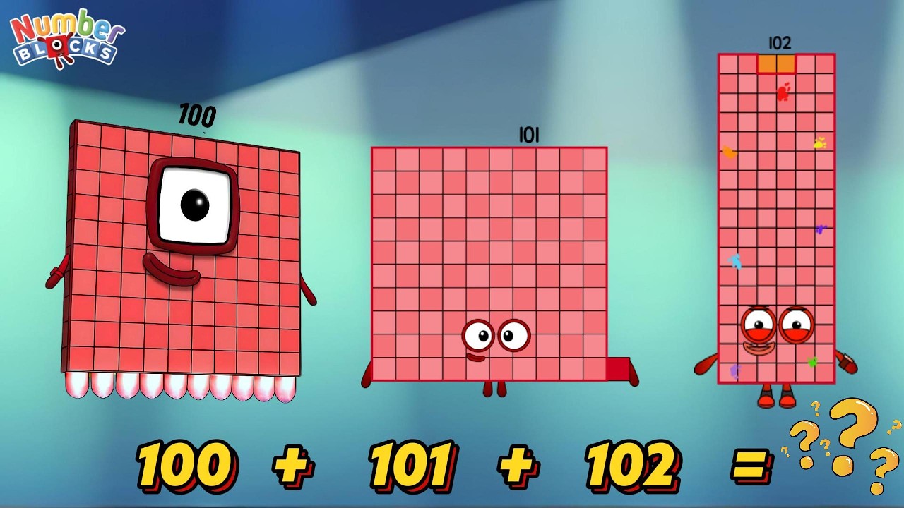 NUMBERBLOCKS ADDITION IN HUNDREDS | ADD 3 BIG NUMBERS | @ColorArt_id