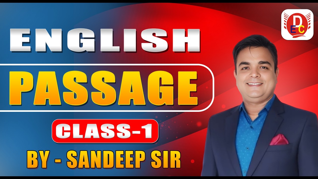 ENGLISH PASSAGE | CLASS 01 | BY - SANDEEP SIR