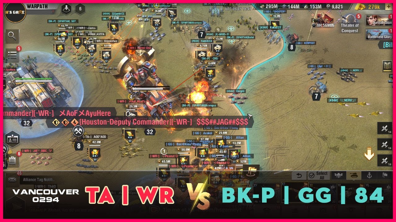 Морской бой в Ванкувере: WR, TA против BK-P, GG, 84 | Warpath