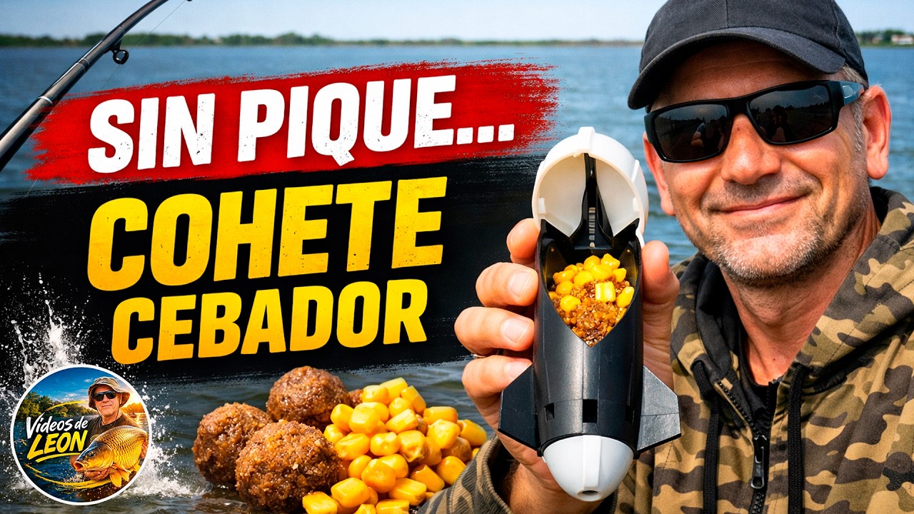 Como usar COHETE CEBADOR para cebar lugar de pesca PARA PESCAR CARPAS. videos de Leon
