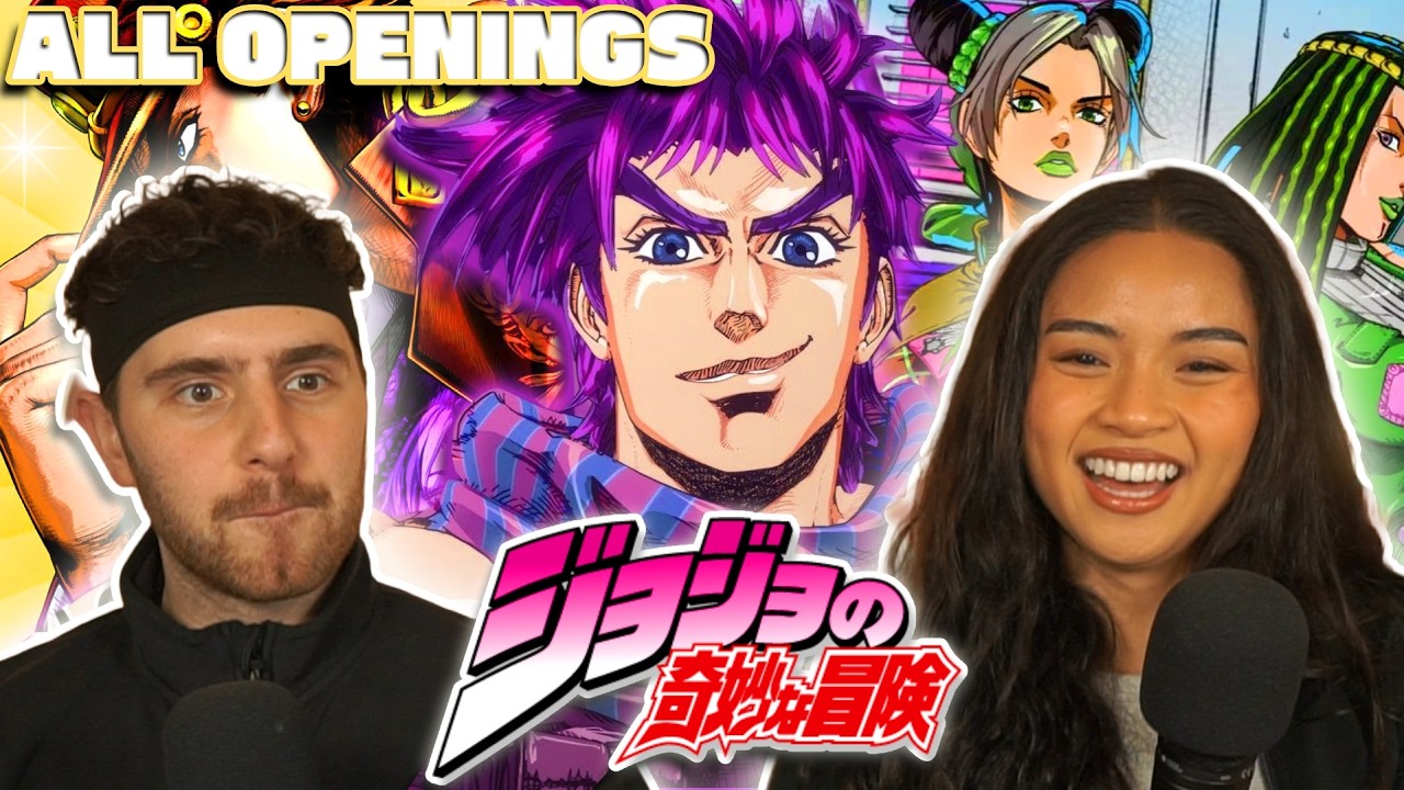 Girlfriends FIRST TIME Reaction To ALL JoJo's Bizarre Adventure OPENINGS!! (1-12)
