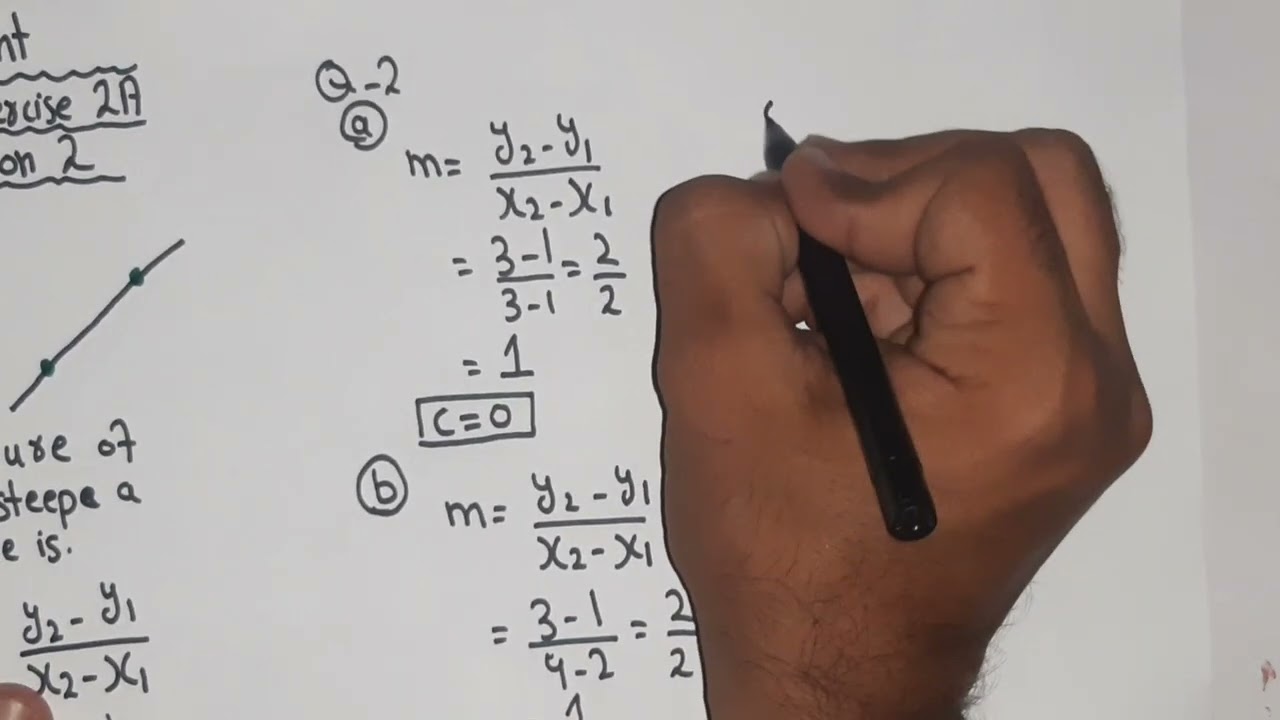 d2 ex 2a q2 | d2 exercise 2a question 2 | Gradient