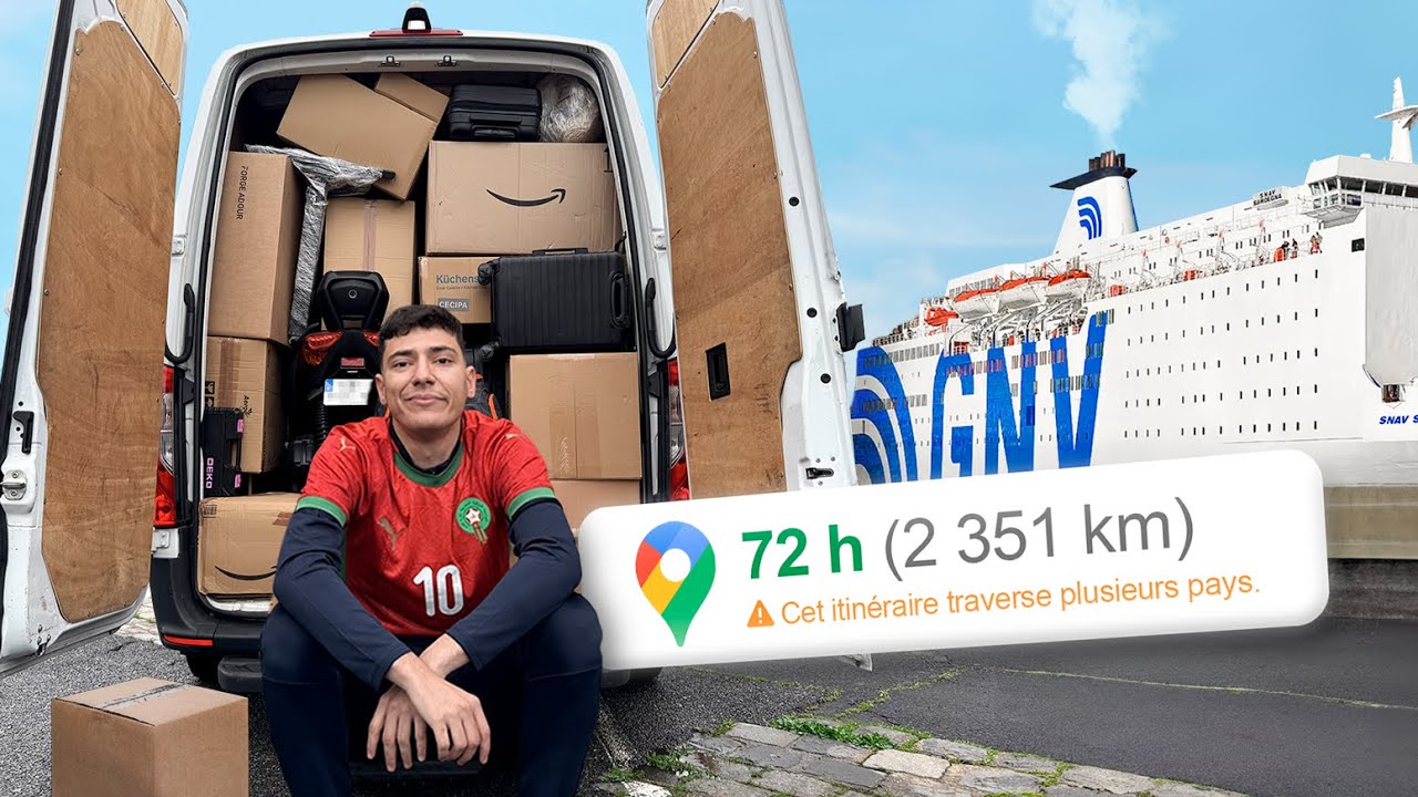 Je quitte la France pour le MAROC – Gros Déménagement en bateau GNV Sète - Tanger (Partie 1)