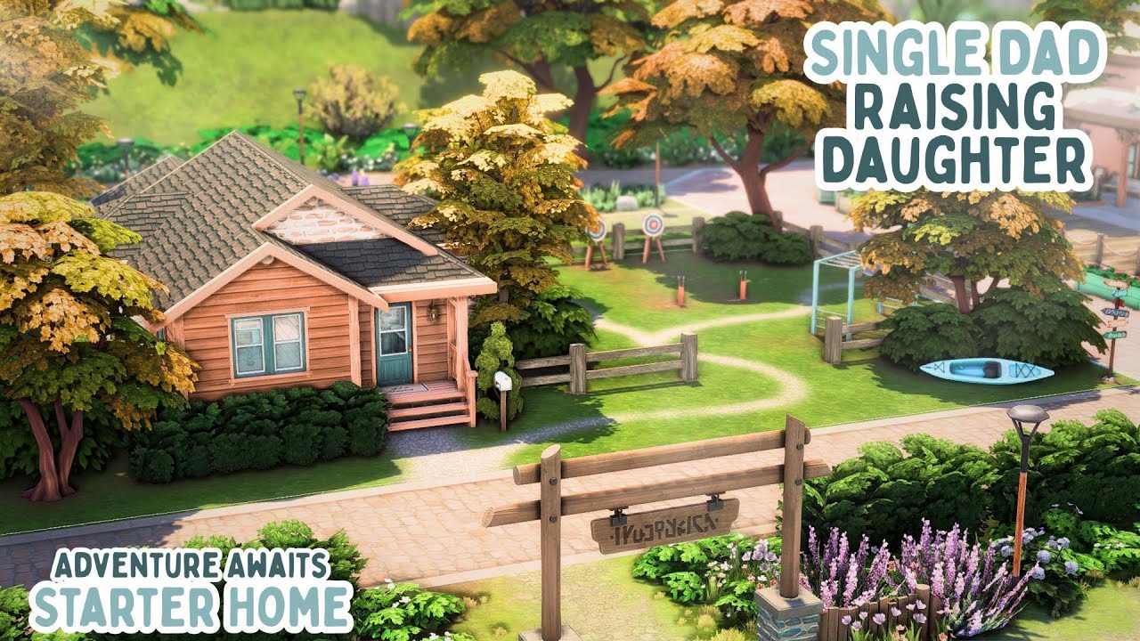 Стартовый дом для отца-одиночки🏹The Sims 4 Приключения ждут скоростного строительства