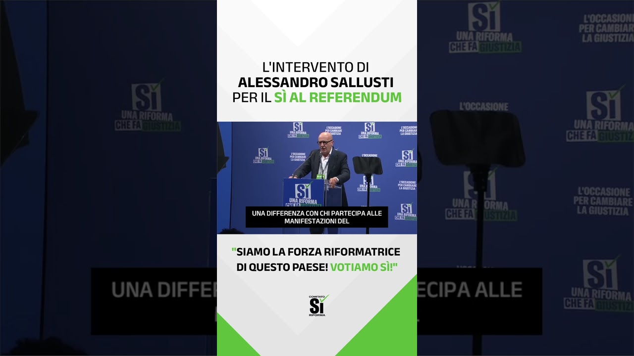 L'intervento di Sallusti per il Sì al Referendum: 