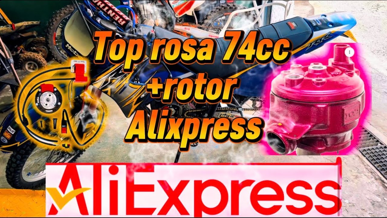 Top rosa Alixpress 74cc AM6 (+Rotor)🔥#top #am6 #rieju #minarelli #moto #rotor #alixpress 