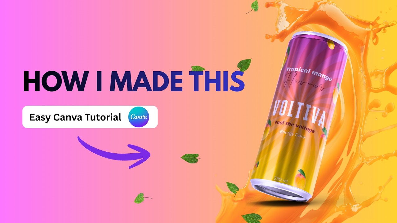 Product Packaging | Ads Poster design | Easy Canva Tutorial