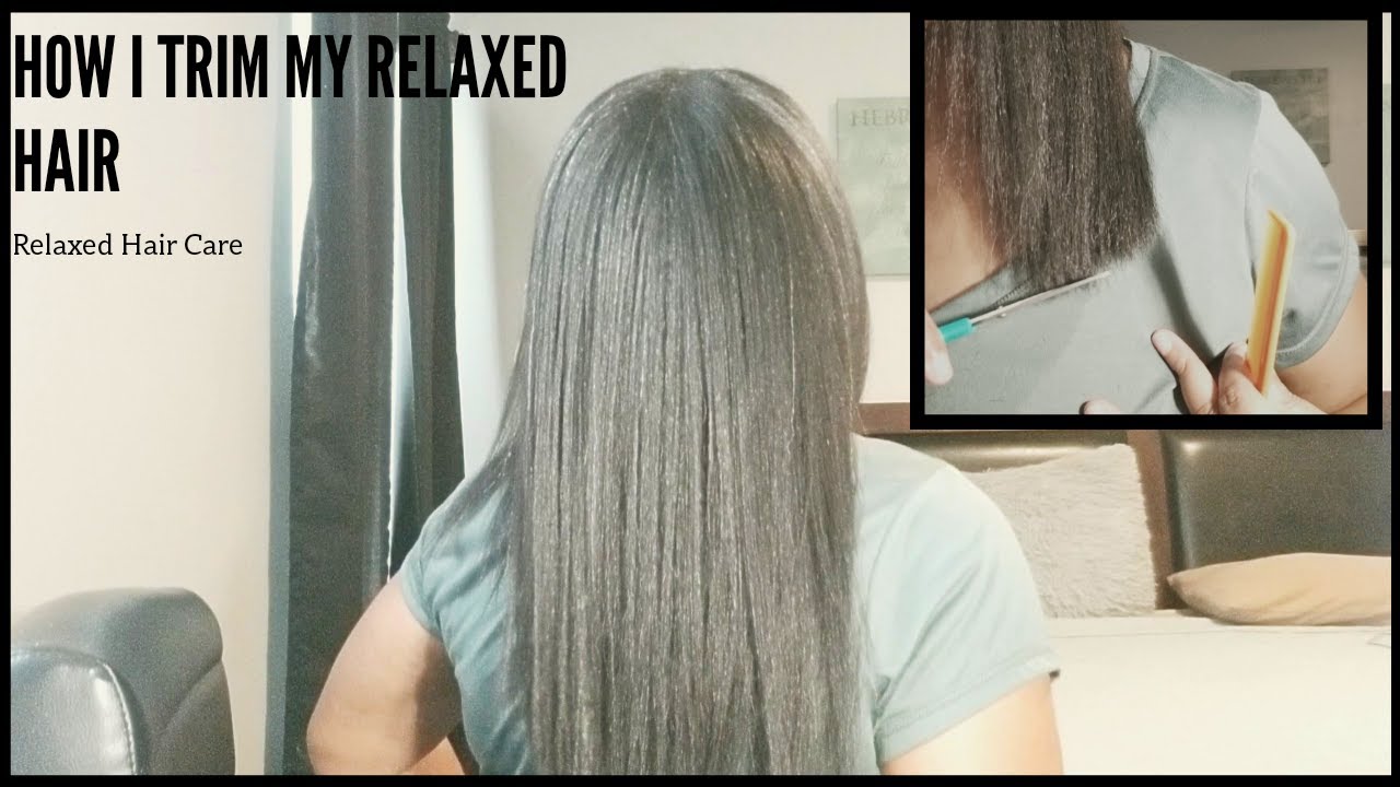 Relaxed Hair Care| Watch Me TRIM My Relaxed Hair