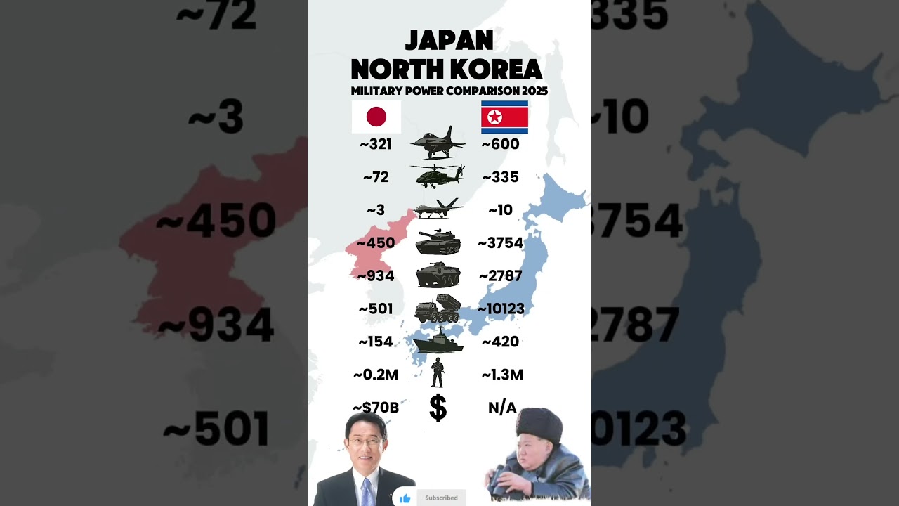 Japan vs North Korea: High-Tech Might vs Sheer Numbers! 🇯🇵⚔️🇰🇵