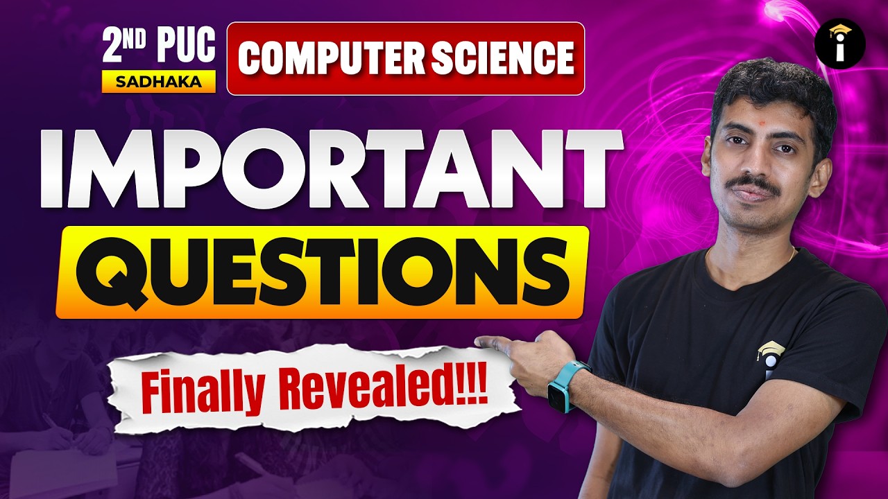 2nd PUC Computer Science Most Expected Questions LIVE 🔥 | Endgame for Board Exam Preparation