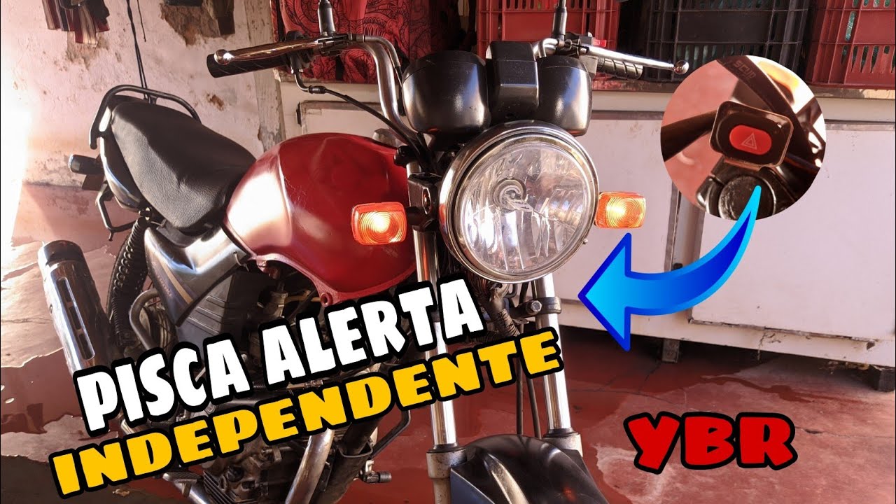 PISCA ALERTA INDEPENDENTE NA YAMAHA YBR 125