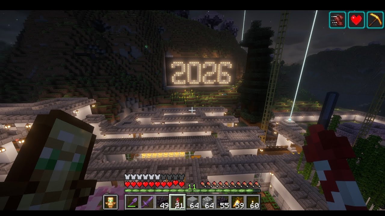 My Dad Can’t English｜EP74 Building the 2026 Sign in Minecraft | Problems I Had to Solve