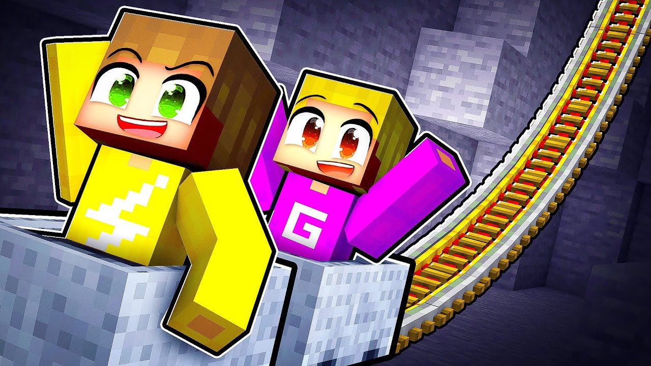 Ondergrondse Achtbaan In Minecraft (Survival)