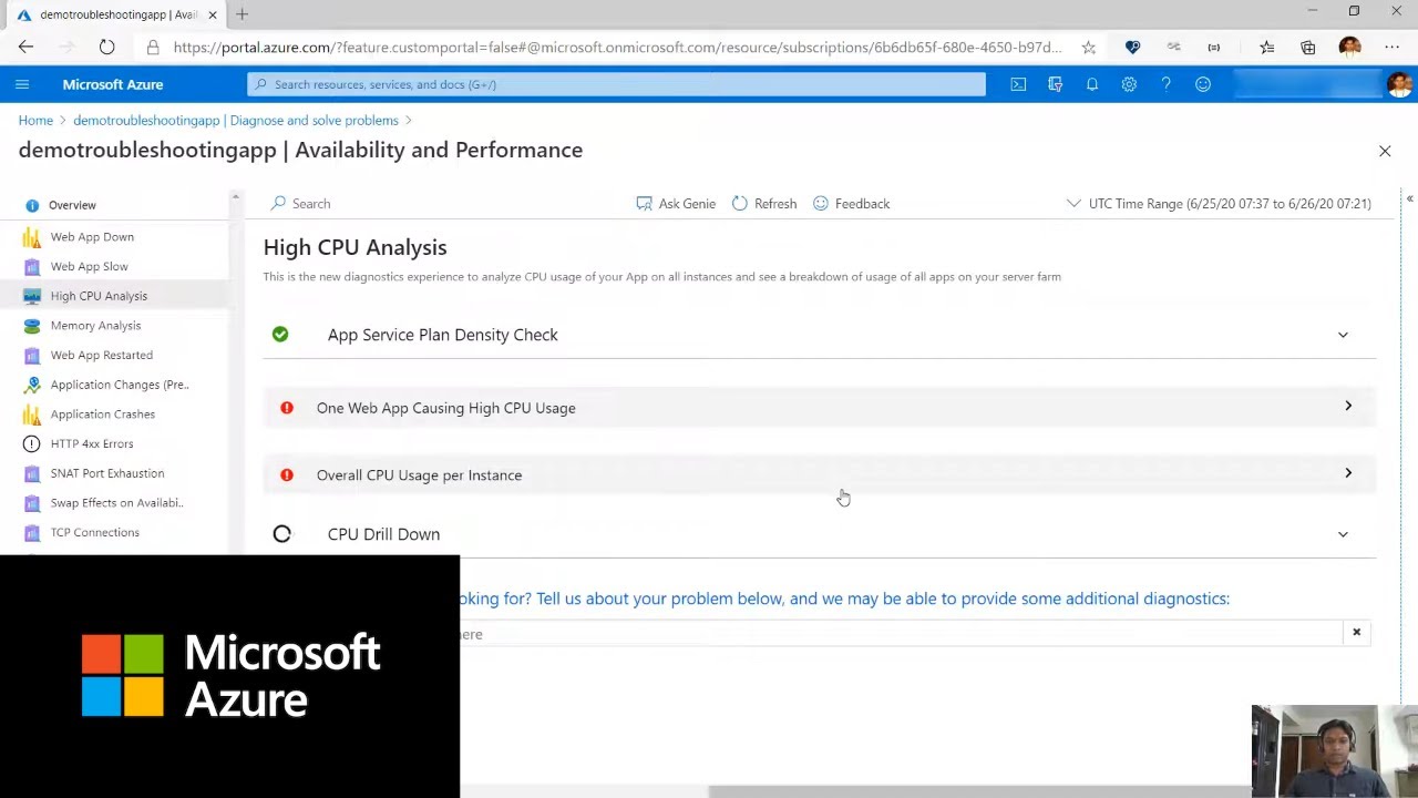 How to identify and diagnose apps with high CPU: Part 1 | Azure App Service