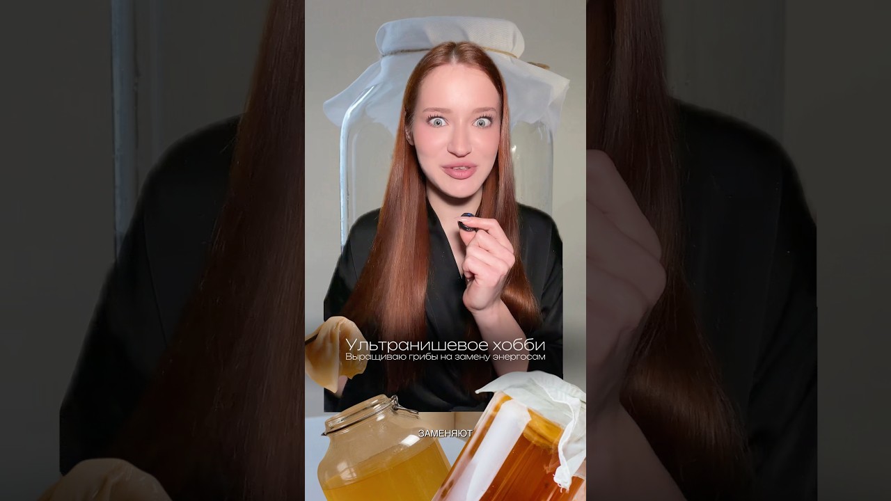 Ультранишевое хобби, выpaщиваю гpибы энepгeтики #чайныйгриб #комбуча #рецепты #нишевоехобби #рецепт