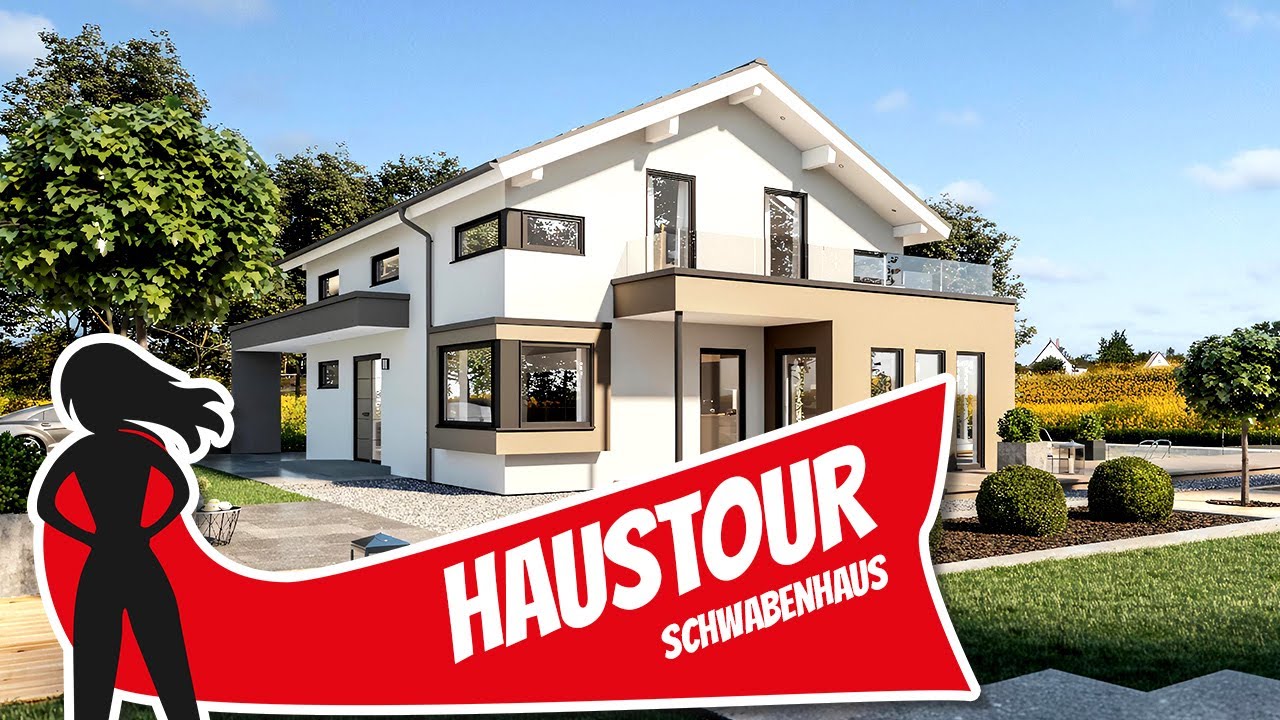 Haustour: Fertighaus mit Carport und besonderem Lichtkonzept von Schwabenhaus | Hausbau Helden