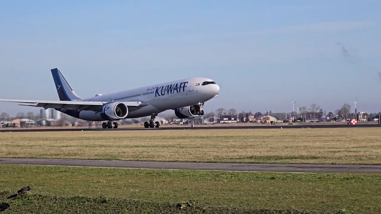 Kuwait Airways Airbus A330-941 9K-APL Landing At Amsterdam Schiphol | KWI &rarr; AMS 🇰🇼✈️🇳🇱