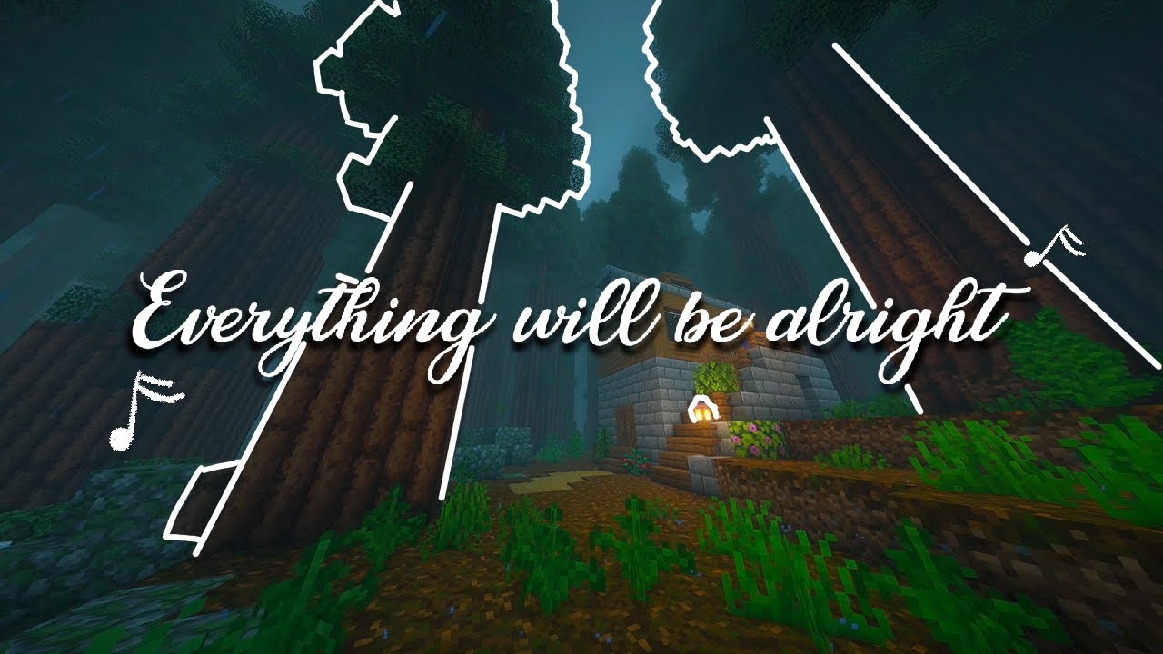 🌲 Rainy Forest Cavern – 2 Hours Relaxing Minecraft Ambience | Spruce Trees & Cozy Rain Sounds